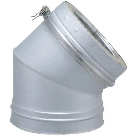 Coude Isole Inox-Aluzinc 45° D200Mm Coude Isole Inox-Aluzinc 45° D200Mm