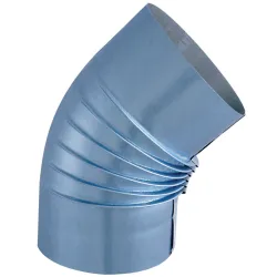 Coude Plisse Aluminie 45° D153M - Isotip Joncoux