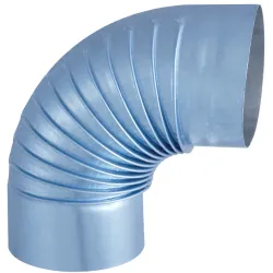 Coude Plisse Aluminie 90° D125Mm - Isotip Joncoux