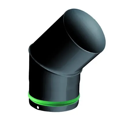 Coude Segment Noir Mat Jt 45° D80Mm Coude Segment Noir Mat Jt 45° D80Mm