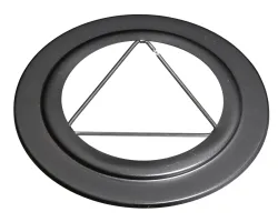 Rosace Email Noir Mat D125Mm