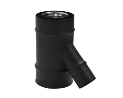 Té  135° Piq. Air Ø60 Noir Pellet Ø80/125