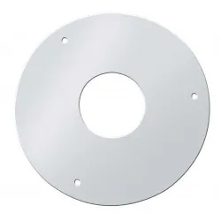 Plaque de propreté ronde inox dn 500mm pour terminal horizontal pour poêle à granulés de bois