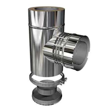 Té 90° DP isolé avec prise d'air + Tampon pour concentrique diamètre 80/125 Té 90° DP isolé avec prise d'air + Tampon pour concentrique diamètre 80/125