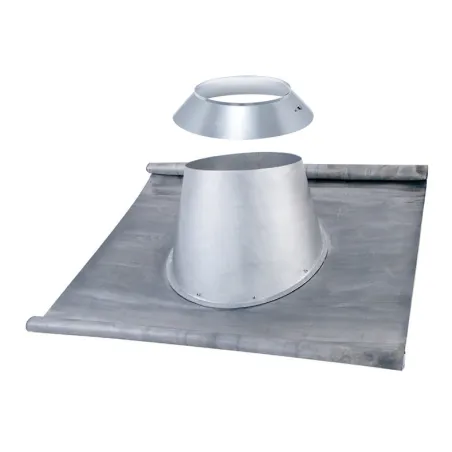 Solin plomb + Larmier poêle à pellets double paroi isolé Solin plomb + Larmier poêle à pellets double paroi isolé
