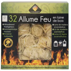 Allume feu en laine de bois...