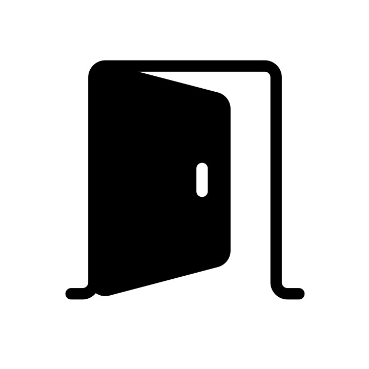 Porte Complete Scan 83 Noir Parements Alu - Scan