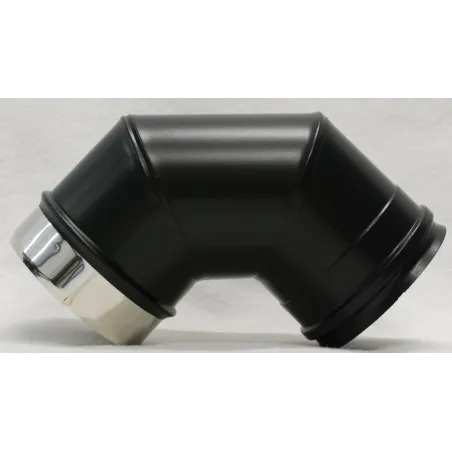 Coude 90° concentrique inox noir mat Coude 90° concentrique inox noir mat