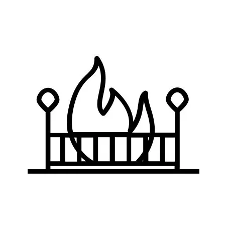 Ens. Chenet -Peint Noir pour poele à bois Deville Ens. Chenet -Peint Noir pour poele à bois Deville