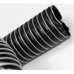 Flexible en tissu de verre noir avec armature 4m pour amenée d'air de poêle à granulés de bois