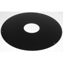 Plaque de propreté ronde noir mat dn 500mm pour terminal horizontal