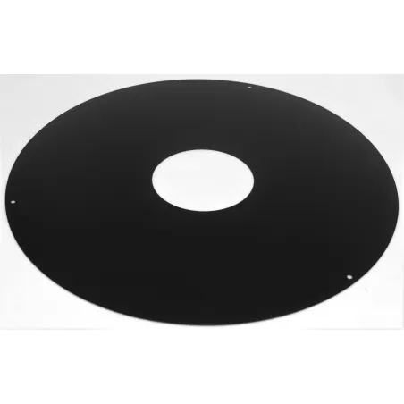 Plaque de propreté ronde noir mat dn 500mm pour terminal horizontal Plaque de propreté ronde noir mat dn 500mm pour terminal horizontal