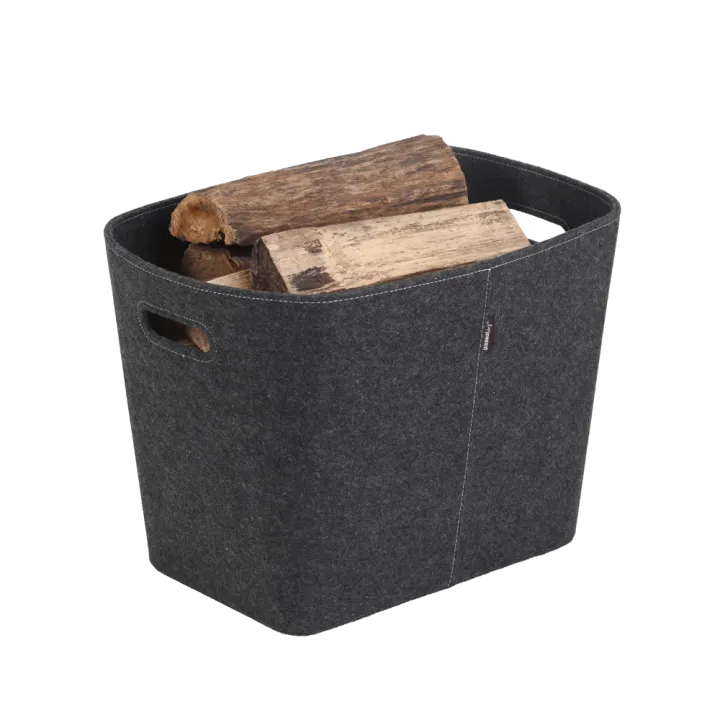 Rangement Bois/Granules Feutrine Gris Felt - Ref DN-005.1401