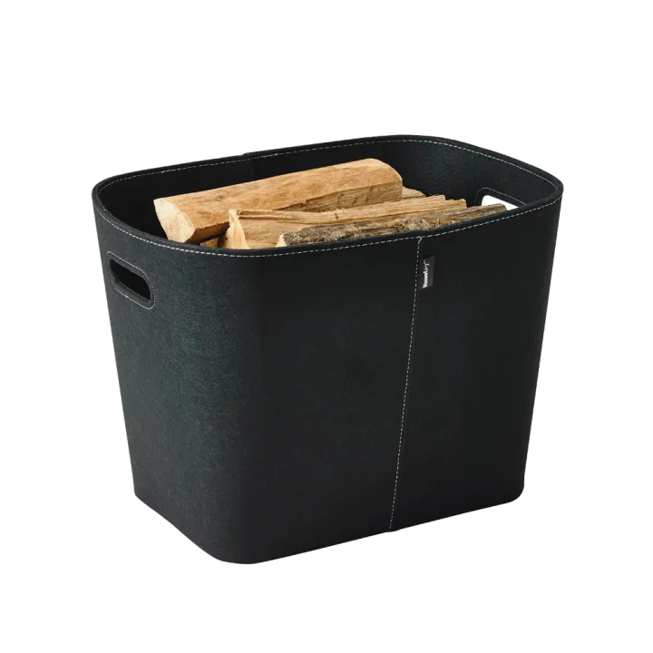 Rangement Bois/Granules Feutrine Noir Felt - Ref DN-005.1402