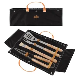 Set outils pour barbecue, sac jean