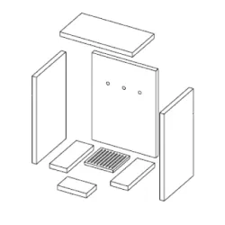 Petite Brique Laterale pour poele à bois Deville