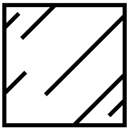 Vitre Prismatique Saphir - Supra Réf 16570 207+412+207x495x4