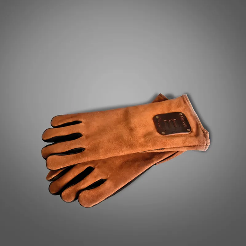 Gant Anti-chaleur Ansell Pour Barbecue - Cuir Avec Manchette Longue, Taille 10, Protection Contre Les Brûlures