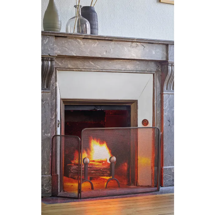 Pare-Feu Cicadelle Gris pour cheminées et poeles à bois - Ersho