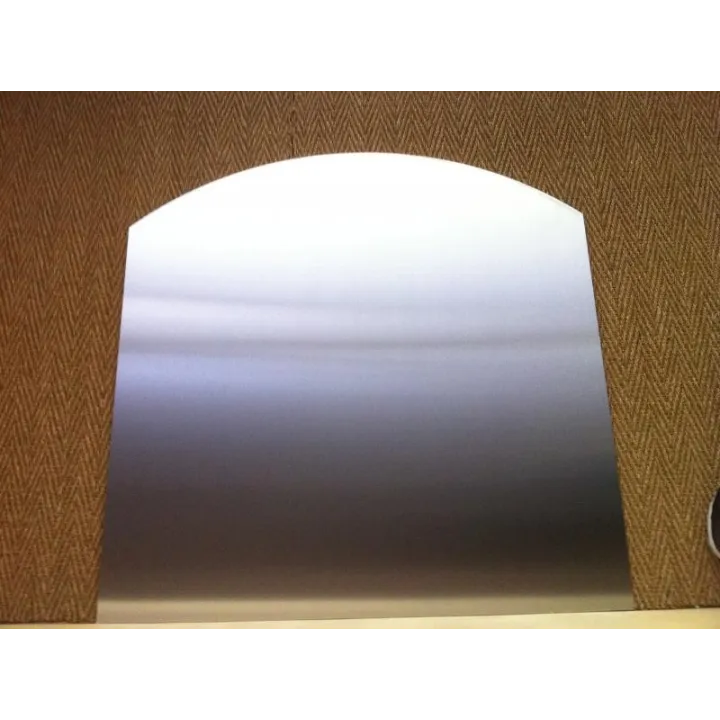 Plaque de sol en inox brossé de forme carré cintré - Ersho