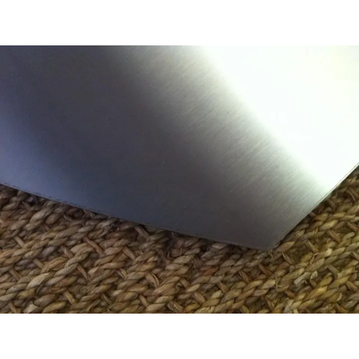 Plaque de sol en inox brossé de forme carré cintré - Ersho
