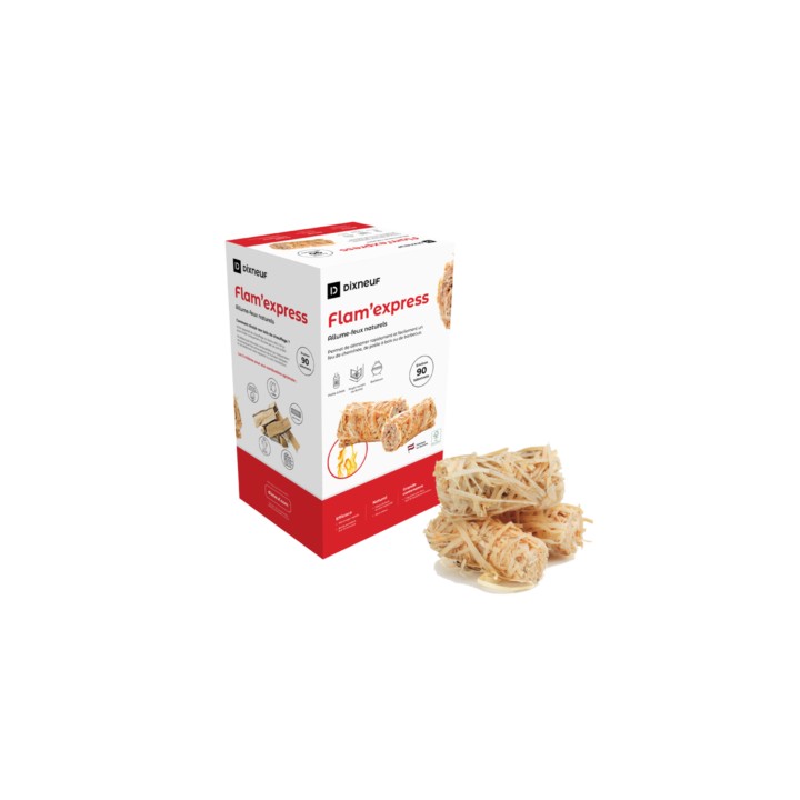 Boite allume-feu flam'express - env.80 batonnets pour Dixneuf - Réf 042.LB1