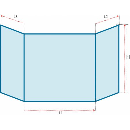 Vitre prismatique - SABLUX (215+520+215)x445
