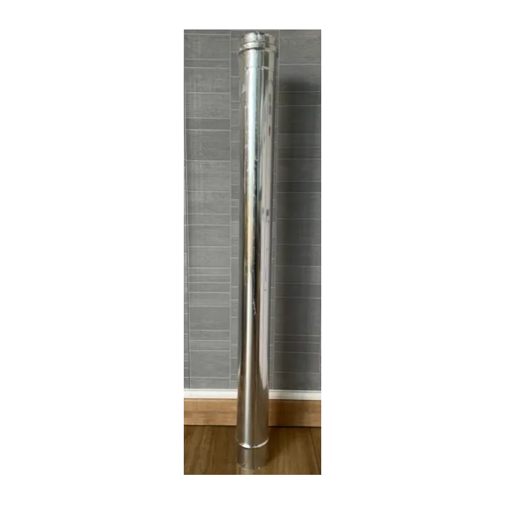 Elément droit 100 + joint silicone inox pellets Ø80 - Ersho
