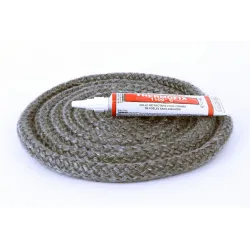 Joint Rond Tressé - Diamètre 12 Mm Pour Poele À Bois - Vendu Par 2.50M + Colle