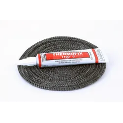 Joint D'étanchéité de Cheminée,Joint pour Porte de Poêle à Bois,Cordon  D'étanchéité en Fibre de Verre,pour cheminée et four,Noir(4m X10 mm) :  : Bricolage