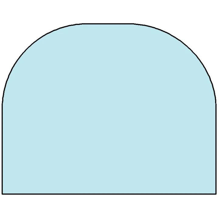 Vitre 247x287 mm pour poele à bois Panadero Cantabria