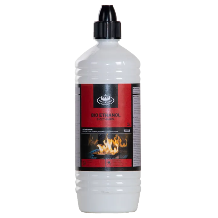 Flacon de bioéthanol 1 litre pour brasero de table - Ersho