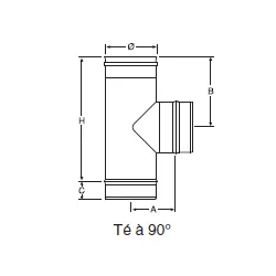 Té à 90° ø150mm - Tubest