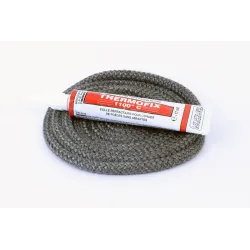 Joint Rond Tressé - Diamètre 7 Mm Pour Poele À Bois - Vendu Par 2.50M + Colle