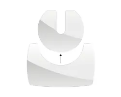 Plaque de sol duo 58x53 cm 85x55 cm verre pour Dixneuf - Réf 017.PSV12