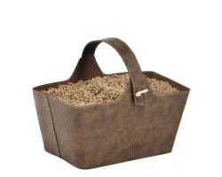 Corbeille Yotta Marron Rangement à bois - Ersho