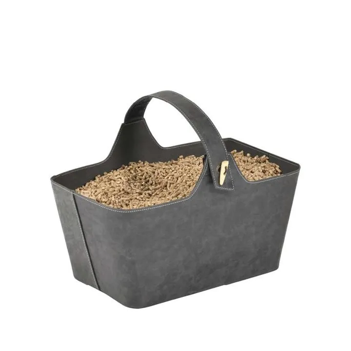 Corbeille Yotta Gris Anthracite Rangement à bois - Ersho