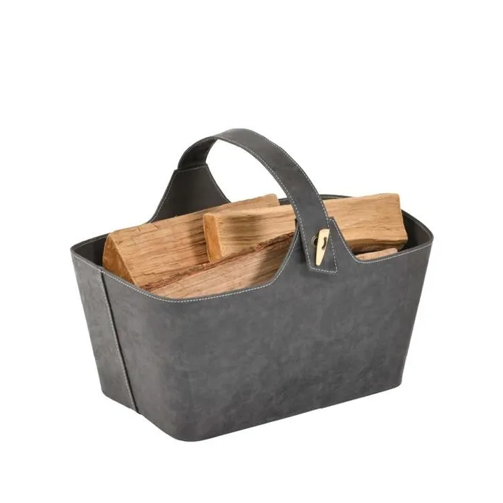 Corbeille Yotta Gris Anthracite Rangement à bois - Ersho