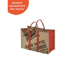 Sac A Buches Toile De Jute Noir Coffee pour cheminées et poeles à bois - Ersho