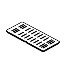 Grille supérieure D. grise - 4D2401302621 - Cadel