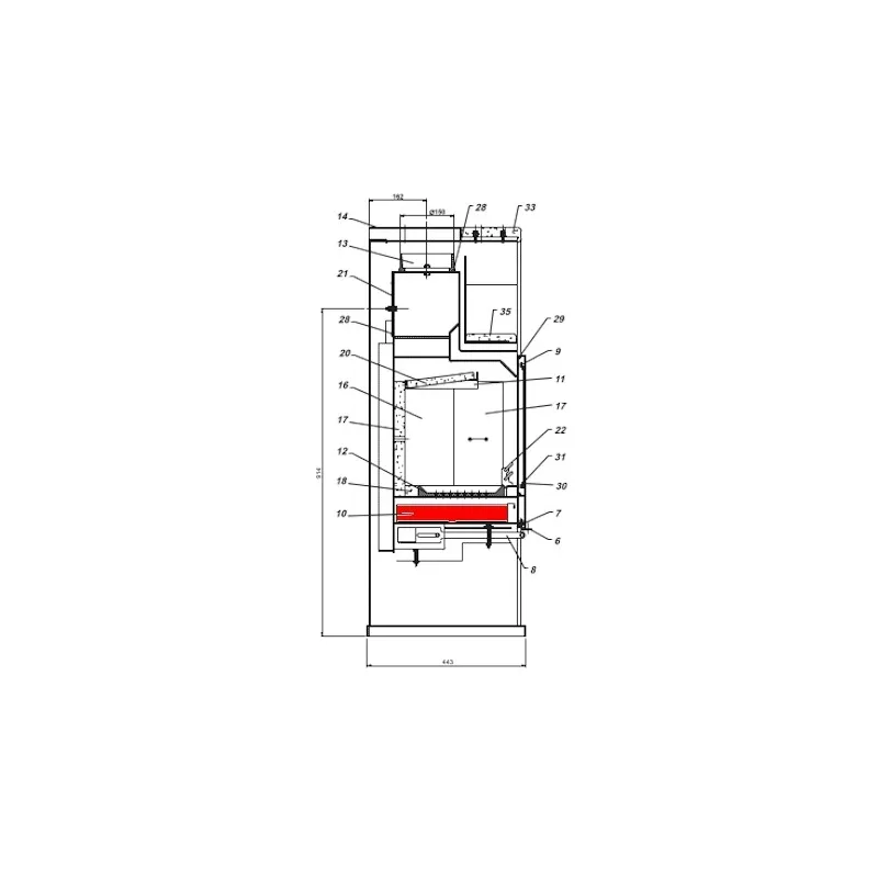 Cendrier pour le poêle Fireplace Larissa Pièce d'origine Ersho — free download
