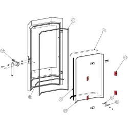Support De Vitre Kit Droit/Gauche Pour Le Poêle Fireplace Karthago Novo K3492 - Fireplace