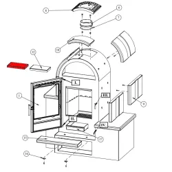 Garniture Gauche Pour Compartiment Chauffe-Plat Pour Le Poêle Serena - Fireplace