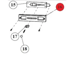 Plaque pour régulateur d'air secondaire pour le poêle Fireplace Akropolis