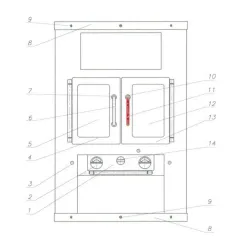 Poignée De Porte Pour Chambre De Combustion A Pour Le Poêle Athen - Fireplace