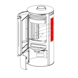 Vitre Latérale Gauche Intérieur Pour Le Poêle Amarant - Fireplace