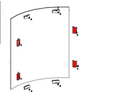 Support de vitre kit droit/gauche pour le poêle Fireplace Dijon