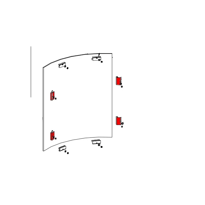 Support de vitre kit droit/gauche pour le poêle Fireplace Dijon