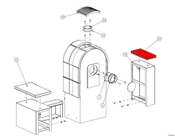 Habillage latéral gauche bas pour le poêle Fireplace Serena