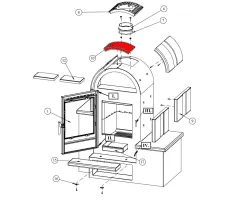 Habillage latéral haut avant pour le poêle Fireplace Serena
